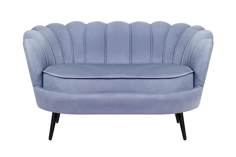 Диван ракушка Pearl Double Blue на черных ножках в Краснодаре Диван ракушка Pearl Double Blue на черных ножках