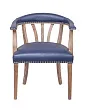 Мягкий стул с подлокотниками Tanner Blue Leather №0 в Краснодаре