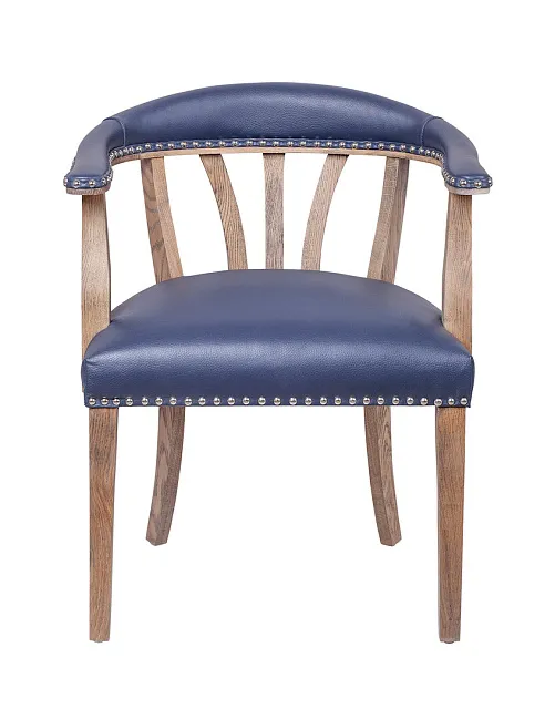 Мягкий стул с подлокотниками Tanner Blue Leather в Краснодаре Мягкий стул с подлокотниками Tanner Blue Leather в Краснодаре