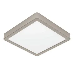 900594 Накладной светильник диммируемый FUEVA 5, 17W (LED), 3000K, L210, B210, H28, сталь, матовый никель / пластик, белый в интернет-магазине в Краснодаре