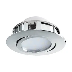 95855 Светодиодный встраиваемый светильник PINEDA регулир. и диммир., 1х6W(LED), ?84, пластик, хром в интерьере в Краснодаре