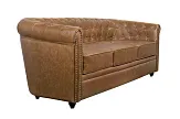 Кожаный диван лофт Karo Brown leather 3S №1 в Краснодаре