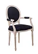 Мягкий стул с подлокотниками Delo Arm Black Velvet №1