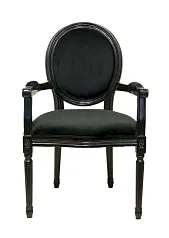 стильный Мягкий стул с подлокотниками Diella Black Velvet в Краснодаре