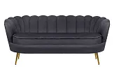 Трехместный диван ракушка для гостиниц Pearl Triple Black №0 в Краснодаре