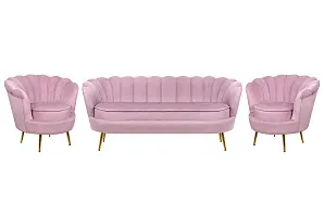 Комплект кресел и дивана ракушка Pearl Triple Pink в Краснодаре