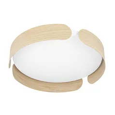 901827 Светодиодный настенно-потолочный светильник VALCASOTTO, 20W(LED), 3000K, 2400lm, сталь, дерево, коричневый, белый в интернет-магазине в Краснодаре