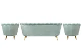 Комплект кресел и дивана ракушка Pearl Triple Green №2
