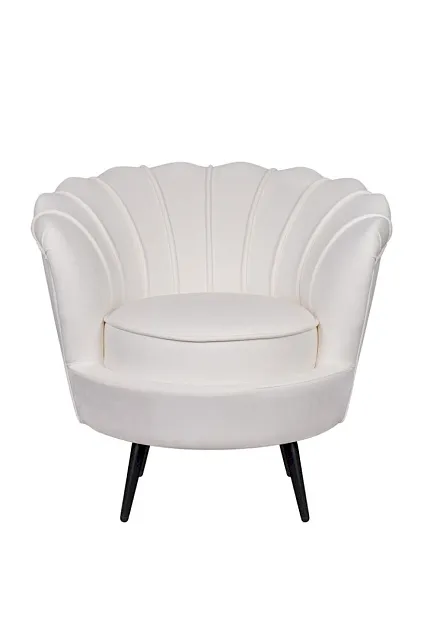 Кресло ракушка Pearl Beige на черных ножках в Краснодаре Кресло ракушка Pearl Beige на черных ножках