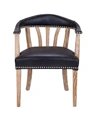 купить Мягкий стул с подлокотниками Tanner Black Leather в Краснодаре