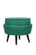 Пуф Pearl Adorn Green V2 на черных ножках №1