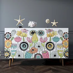 Комод с принтом 3 "Бербер (Berber)"  арт BB01/Print_03 в интерьере в Краснодаре