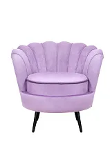 купить Низкое кресло ракушка Pearl Purple на черных ножках в интернет-магазине в Краснодаре