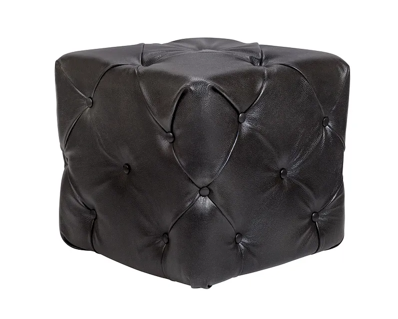 Дизайнерский пуф Amrit Black Leather в Краснодаре Дизайнерский пуф Amrit Black Leather