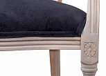 Мягкий стул с подлокотниками Delo Arm Black Velvet №6