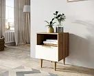 Тумбочка с нижним ящиком "Лайн (Line)" LN09/GR1/beige №2