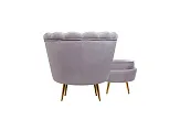 Кресло с пуфом ракушка Pearl Grey №2 в Краснодаре