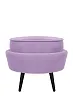 Пуф Pearl Adorn Purple на черных ножках №0