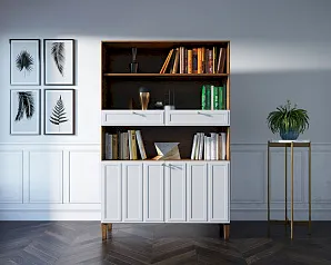 Стеллаж широкий двухстворчатый "Андерсен (Andersen)" арт AN17WH в Краснодаре
