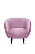 Мягкое кресло Small Benee Pink на черных ножках №1