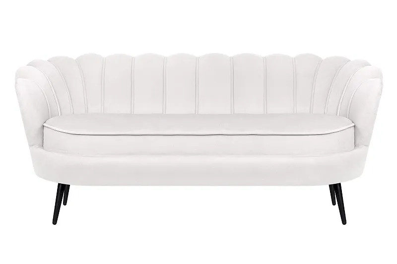 Диван ракушка Pearl Triple Beige на черных ножках в Краснодаре Диван ракушка Pearl Triple Beige на черных ножках