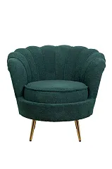 купить стильное Низкое кресло ракушка Pearl зеленый Boucle в Краснодаре