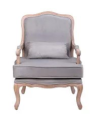 Мягкое полукресло с подлокотниками Nitro Grey Velvet в Краснодаре
