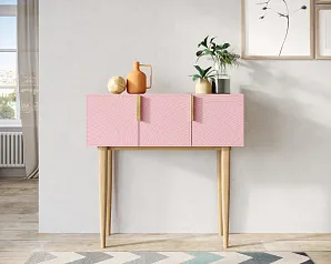 купить стильный Консоль с тремя дверками "Лайн (Line)" LN15/GR1/pink в Краснодаре