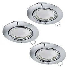 заказать 94407 Комплект светодиодных встраиваемых светильников PENETO, 3x5W (GU10), ?87, сталь, хром в интернет-магазине в Краснодаре