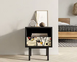 заказать Тумбочка с нижним ящиком "Эмерсон (Emerson)" by Kandinsky арт EM17/Print_01 в интернет-магазине в Краснодаре