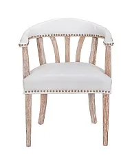Мягкий стул с подлокотниками Tanner White Leather в интернет-магазине в Краснодаре