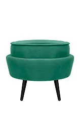 фото Пуф Pearl Adorn Green V2 на черных ножках в интерьере в Краснодаре