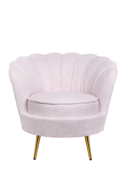 Низкое кресло ракушка Pearl Pink Boucle в Краснодаре Низкое кресло ракушка Pearl Pink Boucle в Краснодаре