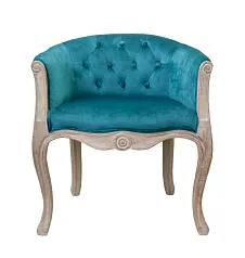 купить Низкое кресло ретро Kandy Blue Velvet в интернет-магазине в Краснодаре