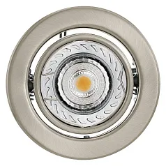 31446 Светодиодный встраиваемый светильник IGOA, 1x3,3W (GU10 LED), ?85, литой металл, никель матовый в интернет-магазине в Краснодаре
