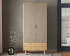 Шкаф двухстворчатый  с ящиками "Лайн (Line)" R26/beige №3
