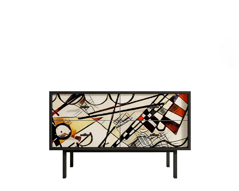Комод с четырьмя ящиками "Эмерсон (Emerson)" by Kandinsky арт EM05/Print_01 в Краснодаре Комод с четырьмя ящиками "Эмерсон (Emerson)" by Kandinsky арт EM05/Print_01