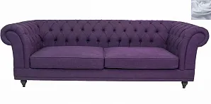 Диван мягкий арт-деко Neylan Purple серый в интерьере в Краснодаре