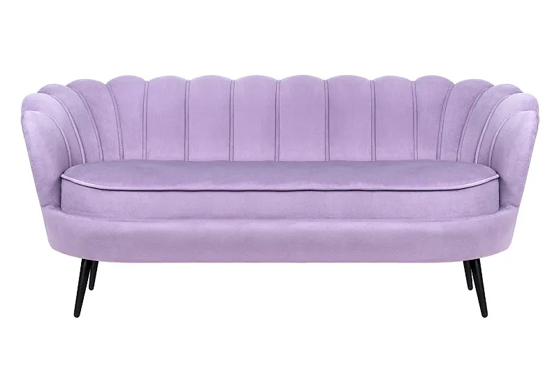 Диван ракушка для гостиниц Pearl Triple Purple на черных ножках в Краснодаре Диван ракушка для гостиниц Pearl Triple Purple на черных ножках
