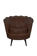 купить Низкое кресло ракушка Pearl Brown V2 на черных ножках в интернет-магазине в Краснодаре