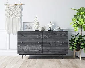 купить красивые Комод "Boho" 6 ящиков с рыбами арт BH01 в Краснодаре