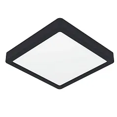 красивые 900644 Накладной светильник FUEVA 5, 17W (LED), 3000K, IP44, L210, B210, H28, сталь, черный / пластик, белый в интернет-магазине в Краснодаре