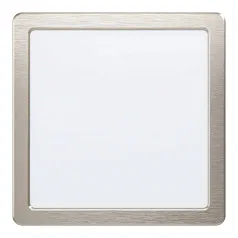 99185 Светодиодный встраиваемый светильник FUEVA 5, 17W (LED), 216х216, ET26, 2100lm, 4000K, сталь, никель на заказ в Краснодаре