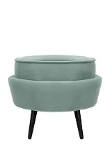 Пуф Pearl Adorn Green на черных ножках в интерьере в Краснодаре