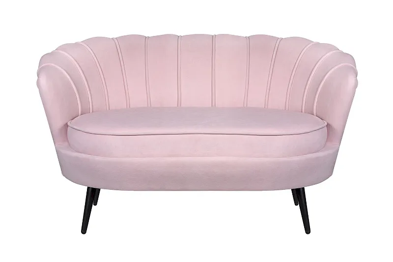 Диван ракушка Pearl Double Pink на черных ножках в Краснодаре Диван ракушка Pearl Double Pink на черных ножках