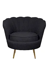 купить Низкое кресло ракушка Pearl Black Boucle в Краснодаре
