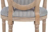 Мягкий стул с подлокотниками Volker Arm Black Pinstripe №4