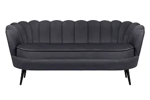 стильный Диван ракушка для гостиниц Pearl Triple Black на черных ножках в Краснодаре