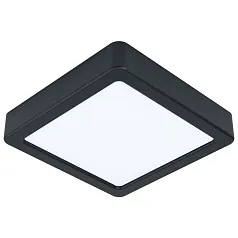 купить 99255 Светодиодный накладной светильник FUEVA 5, 10,5W (LED), 160х160, H28, 1350lm, 4000K, сталь, черн в Краснодаре