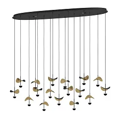 купить 390343 Люстра диммируемая DRACERA, 17X2,3W (LED), 3000K, 4760lm, L1550, B330, H2200, сталь, черный/сталь, черный, золотой в интернет-магазине в Краснодаре